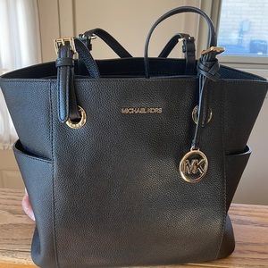 Michael Kors black pebble leather bag